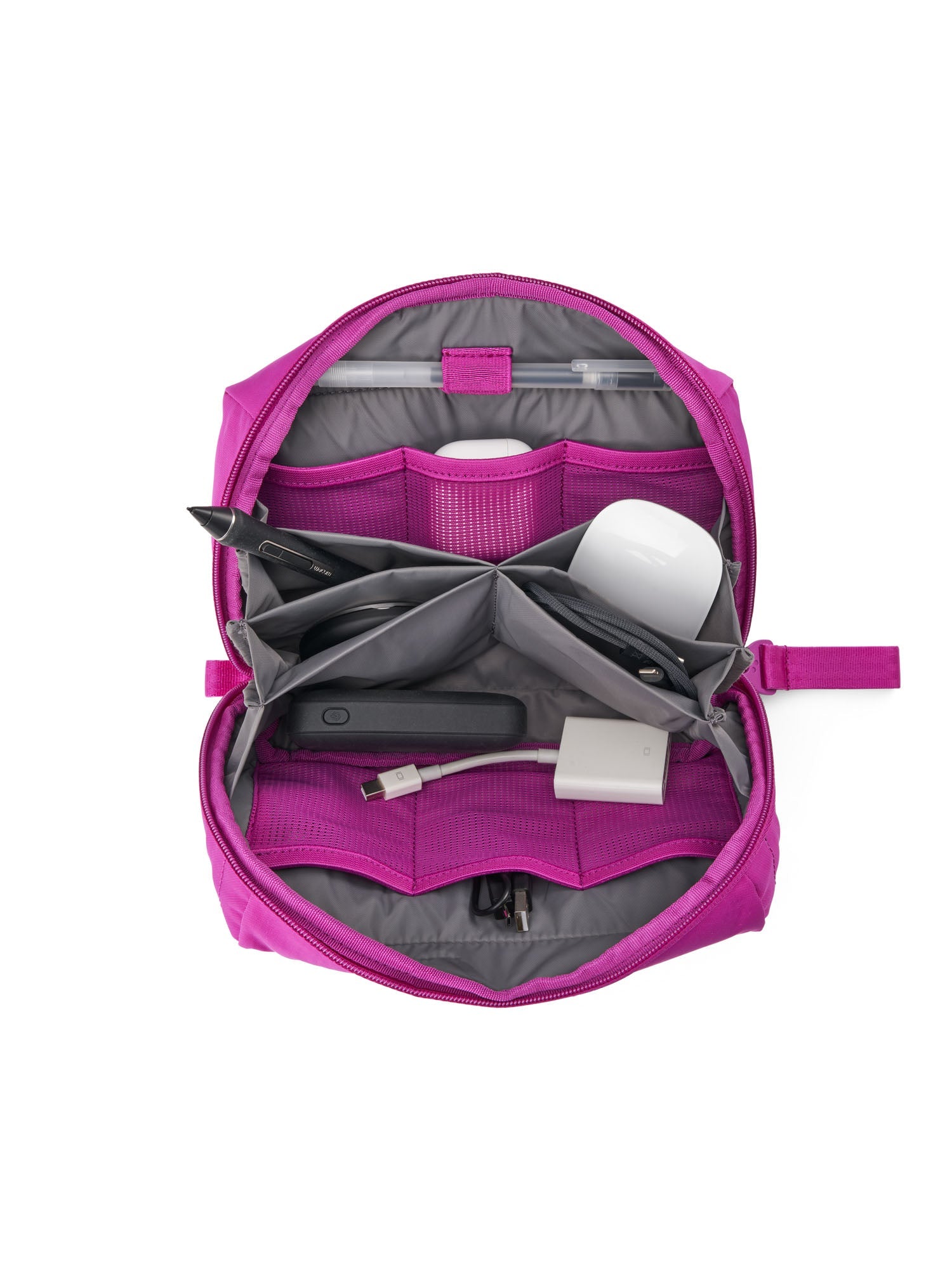 Tech Pouch - Crinkle Fuchsia
