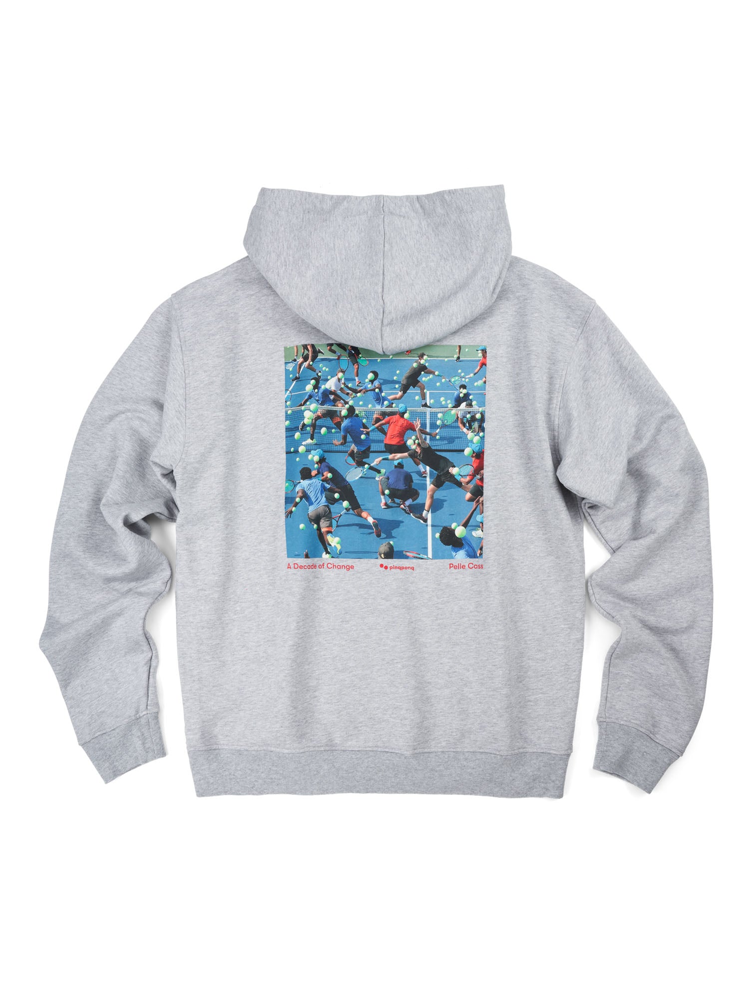pinqponq-Hoodie-Unisex-Grey-Melange-Pelle-Cass-Tennis-back