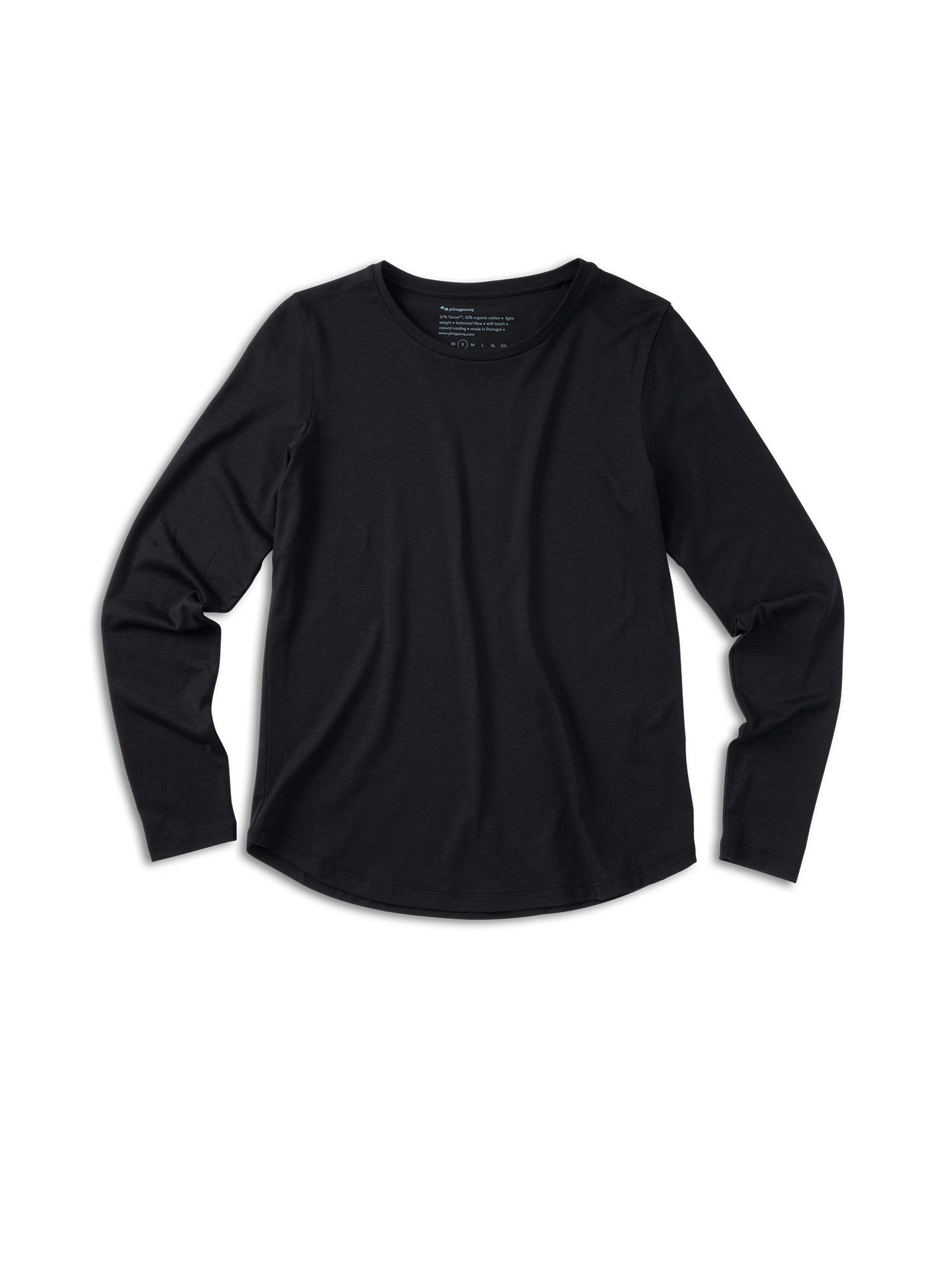 pinqponq-Longsleeve-Tencel-Cotton-Women-Inspire-Wooden-Black-front
